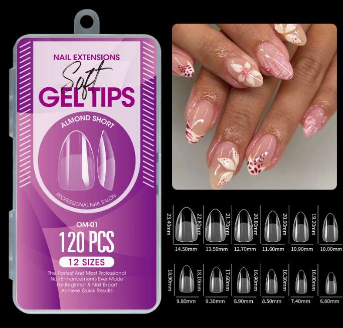 Cross-border bestseller: Transparent semi-frosted fully attached, ultra-thin, seamless, extended, no need for engraving or grinding, 120 pieces of full-size fake nails