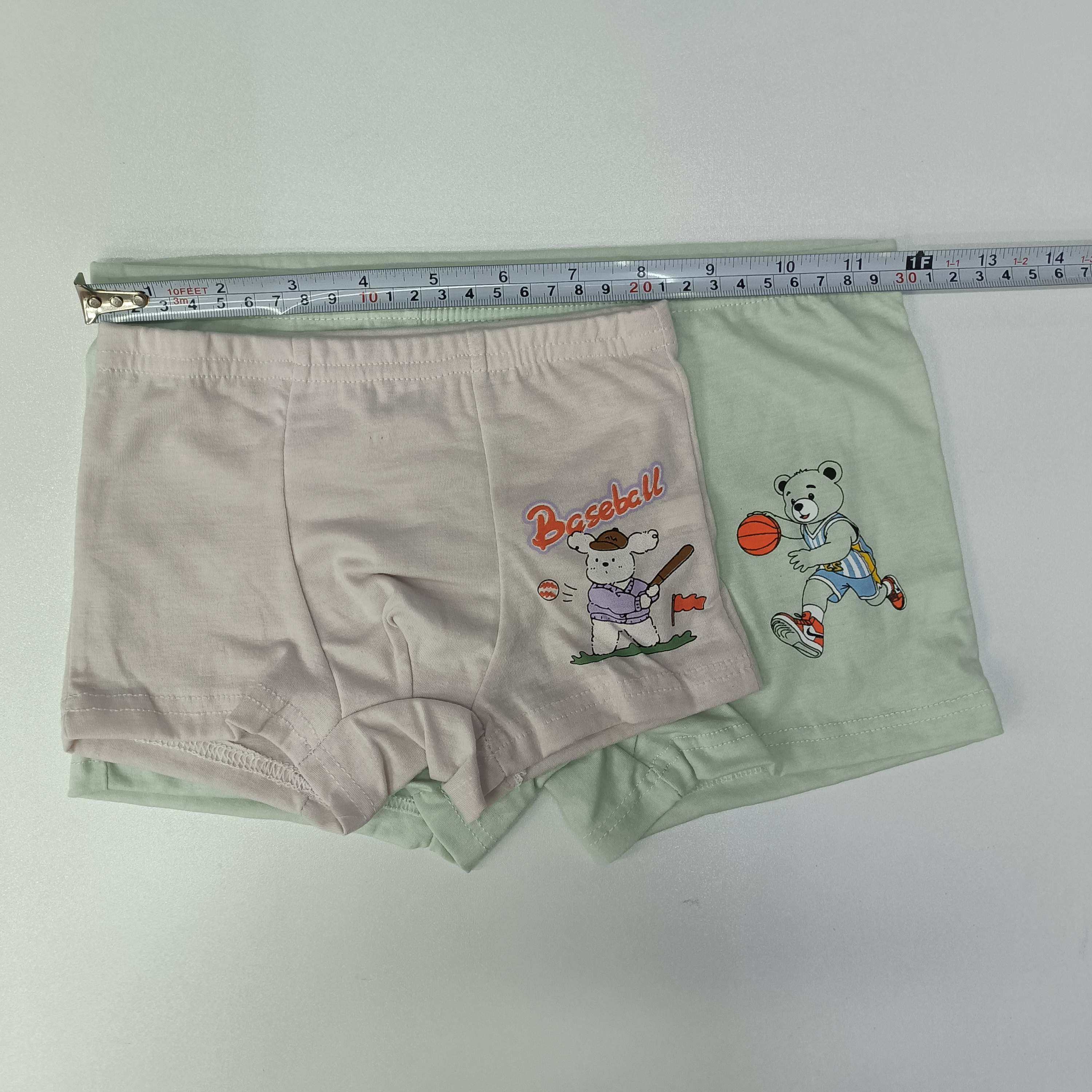 儿童内裤/纯棉平角裤印花儿童/女内裤/打底裤小学生/女士内裤白底实物图