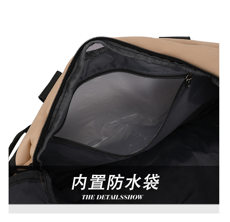 Large-capacity travel bag with dry and wet separation, suitable for clothes and luggage when going out for a trip, swimming, sports and fitness bag for men detail image 11
