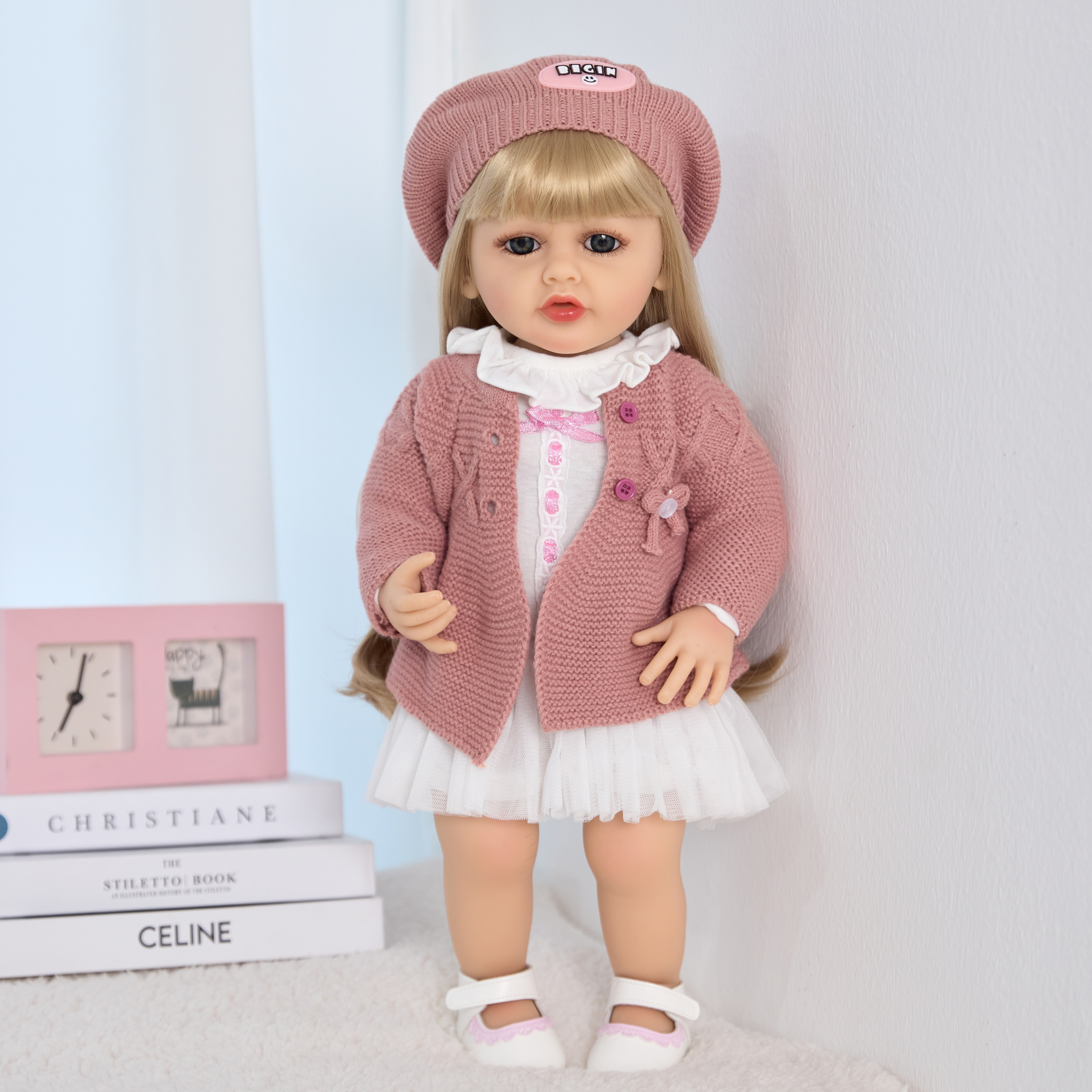 Rebirth Doll, soothing doll, baby doll, 55cm simulation doll, plush doll, children's soft rubber toy gift Item Picture