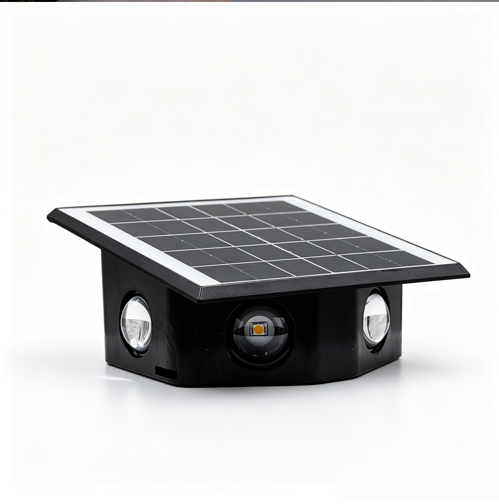Solar small yellow light courtyard projection lamp with solar panel outdoor solar lamp Specification image