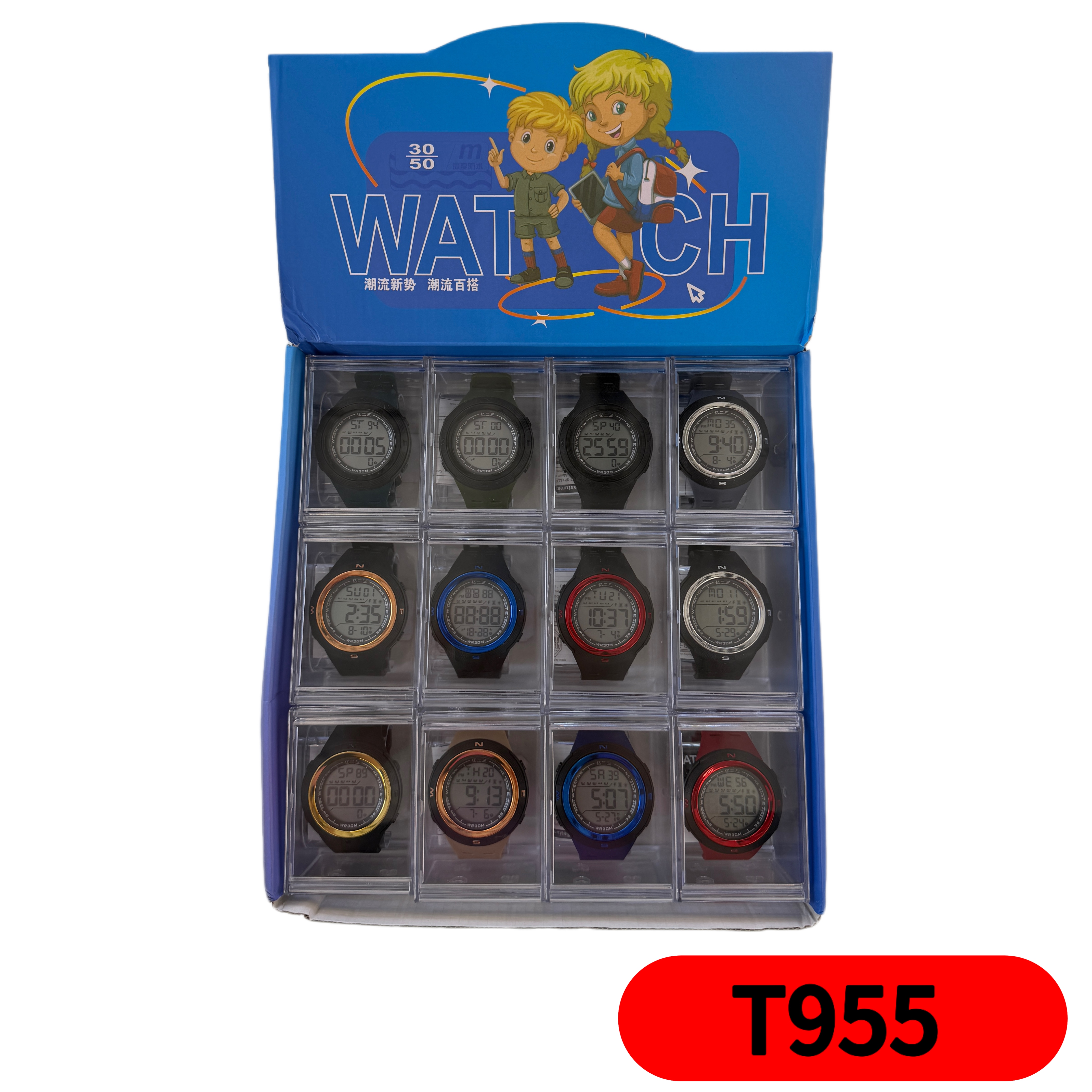 The YITONG basic model electronic watch from YITONG offers high cost performance and durability. It is specially designed for students to wear in class and on a daily basis. The 955 round, colored, deep water-resistant, luminous sports electronic watch is a trend Item Picture