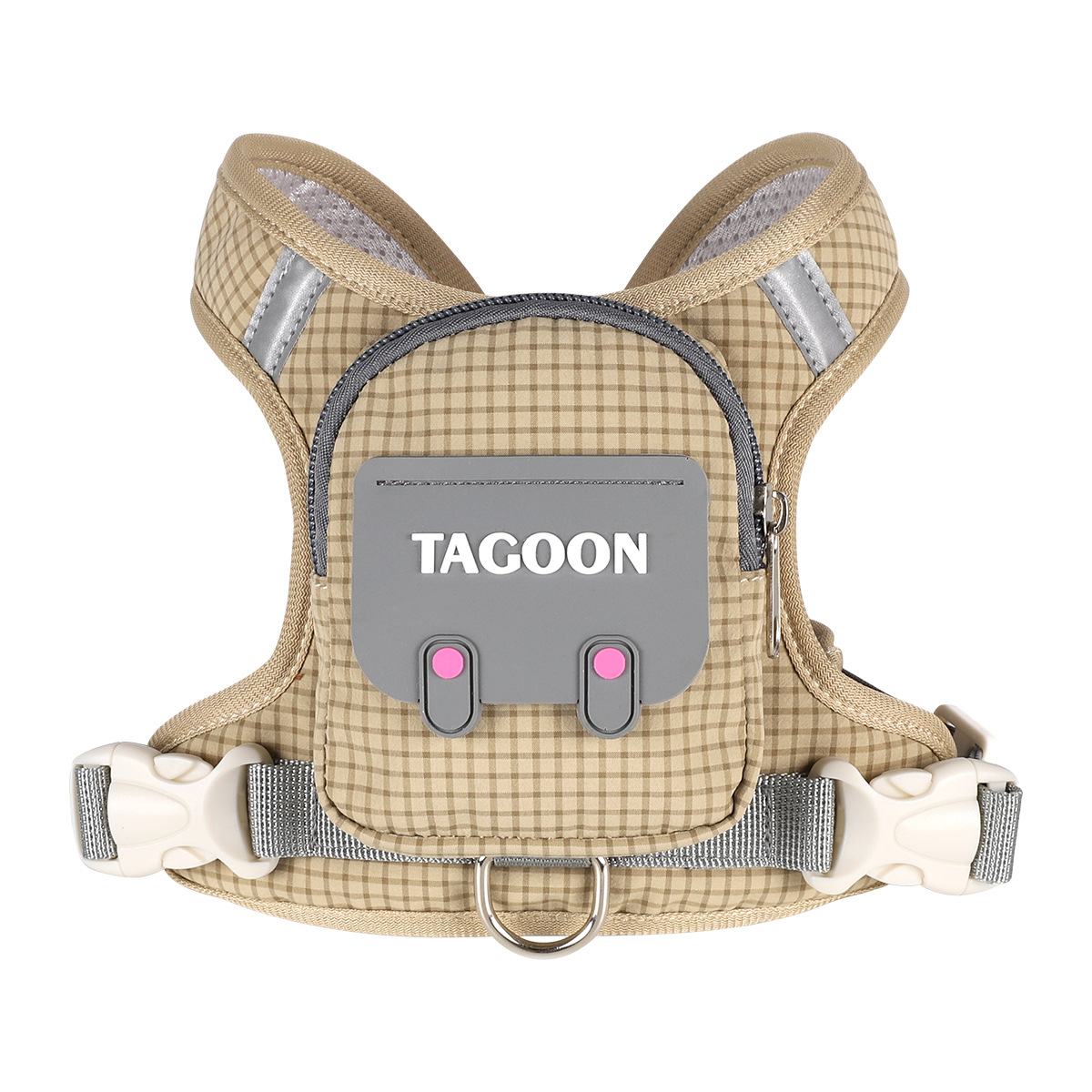 Pet self-backpack leash for outdoor travel, anti-breaking dog leash, pet chest and back strap for convenient storage of pet bags Item Picture