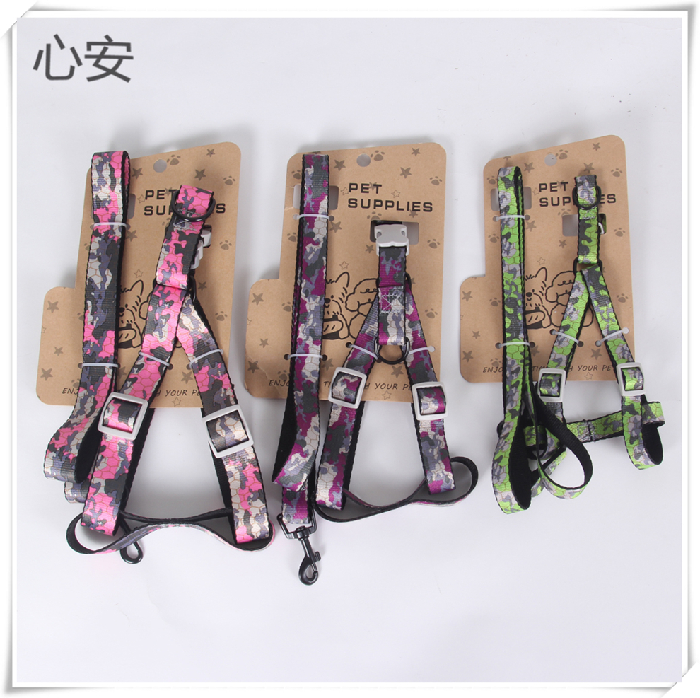 Venta directa de fábrica gradiente impresión geométrica pet corset arnés para perros arnés para perros para pasear perros cuerda de tracción anti-pérdida