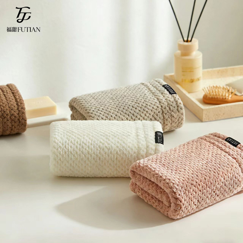 Teak bath towels, coral fleece absorbent high-end towel gift box, souvenir, dry hair hat set, company group purchase gifts Specification image
