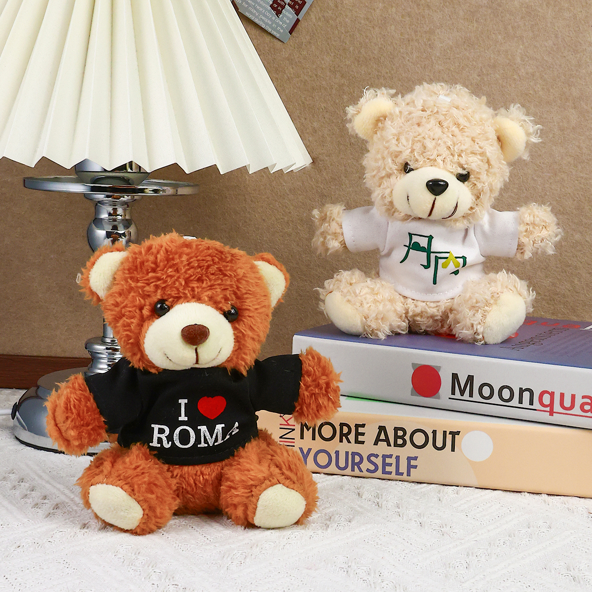 Boluo brand factory direct supply custom bear plush toy pendants, logo and text printed T-shirts, bear dolls, corporate gifts wholesale pic 6
