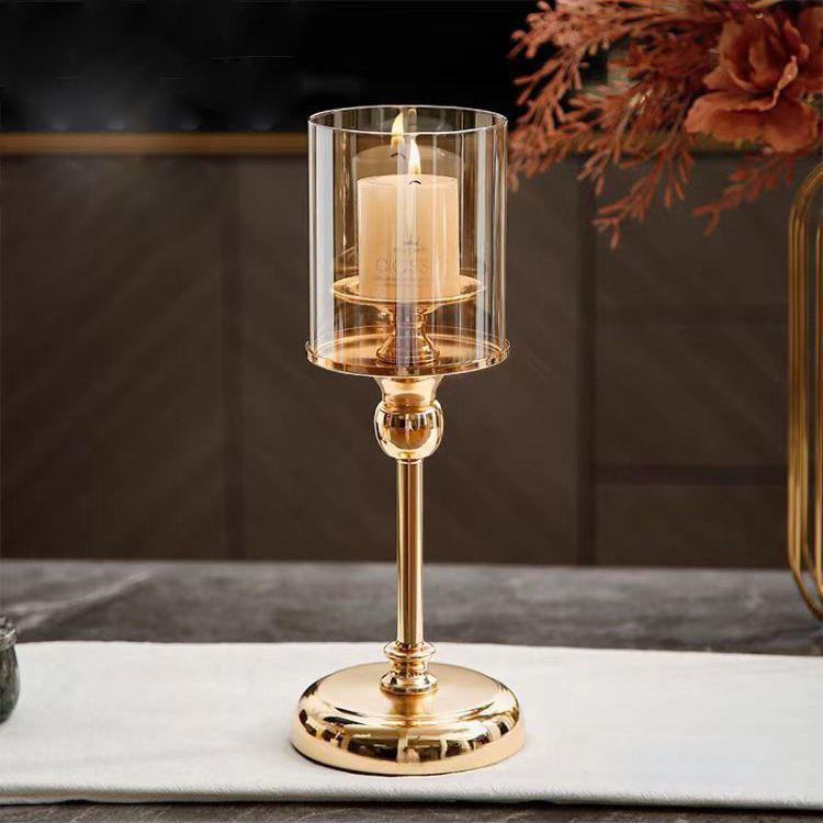 French high-end wedding style, light luxury, retro glass, silver candlestick, romantic dinner decoration, birthday and anniversary gift detail image 10