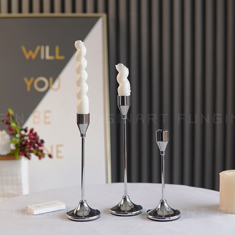 Nordic copper-plated candlestick, European birthday romantic candlelight dinner, wedding props, wedding ornaments, dining table, candlestick detail image 8