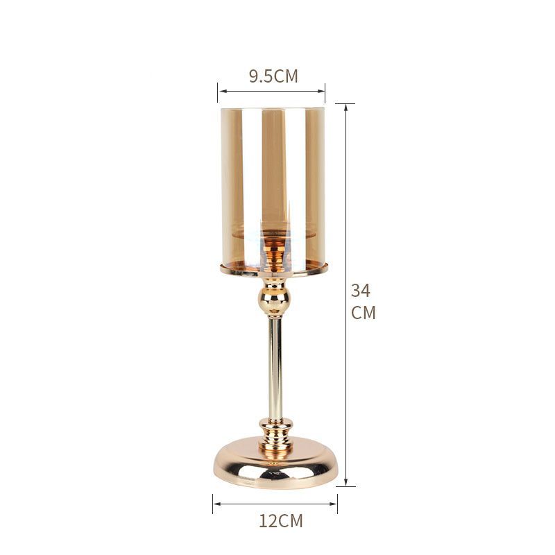 French high-end wedding style, light luxury, retro glass, silver candlestick, romantic dinner decoration, birthday and anniversary gift detail image 19