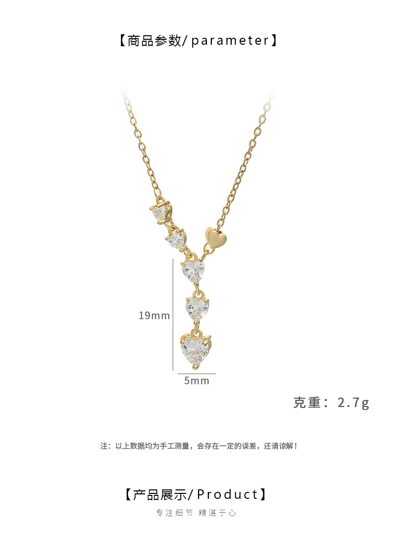 Exquisitely designed forest-themed long sweet heart-shaped necklace, a versatile choice for daily gatherings pic 2