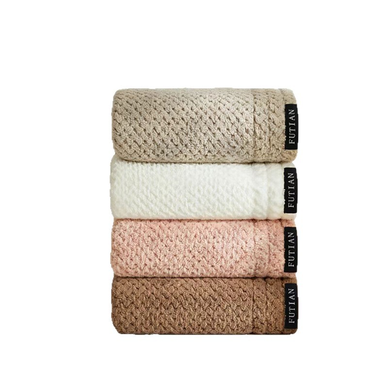 Teak bath towels, coral fleece absorbent high-end towel gift box, souvenir, dry hair hat set, company group purchase gifts Item Picture