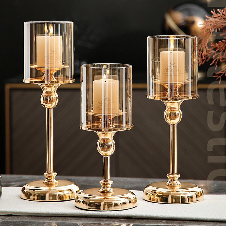 French high-end wedding style, light luxury, retro glass, silver candlestick, romantic dinner decoration, birthday and anniversary gift detail image 2