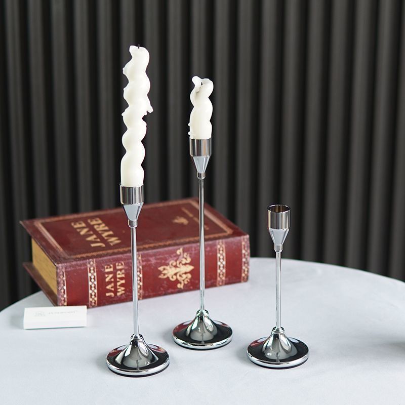 Nordic copper-plated candlestick, European birthday romantic candlelight dinner, wedding props, wedding ornaments, dining table, candlestick detail image 3