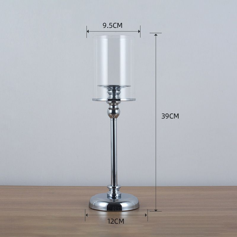French high-end wedding style, light luxury, retro glass, silver candlestick, romantic dinner decoration, birthday and anniversary gift detail image 15