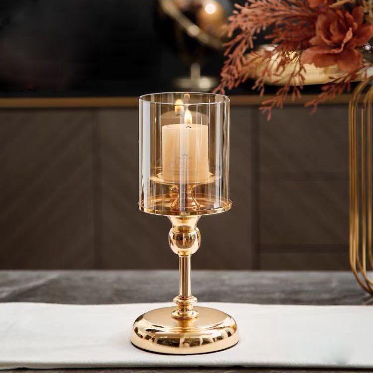 French high-end wedding style, light luxury, retro glass, silver candlestick, romantic dinner decoration, birthday and anniversary gift detail image 11
