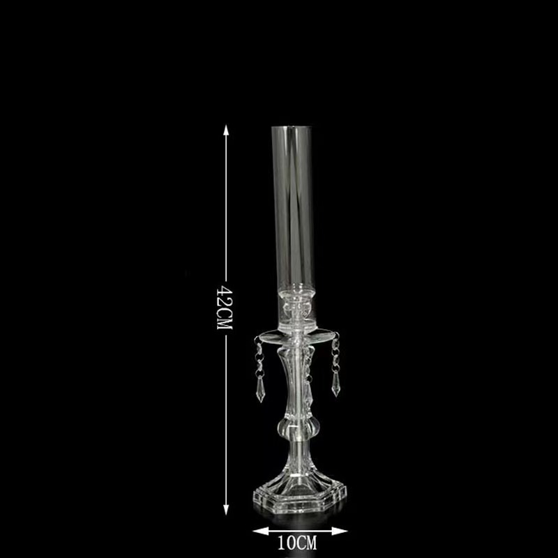 European-style candlestick three-piece set, acrylic pendant, wedding table, banquet decoration, exquisite atmosphere and decorative items details Picture