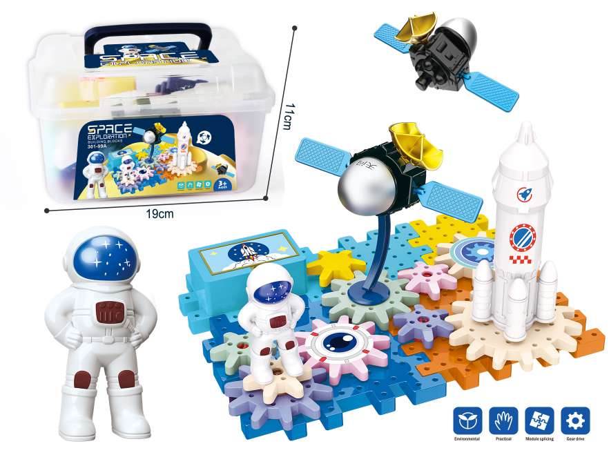 TL69629 Aerospace Series - Space Aerospace Science and Education Puzzle Rotating Gear Building Blocks (Electric) 31 pieces Item Picture