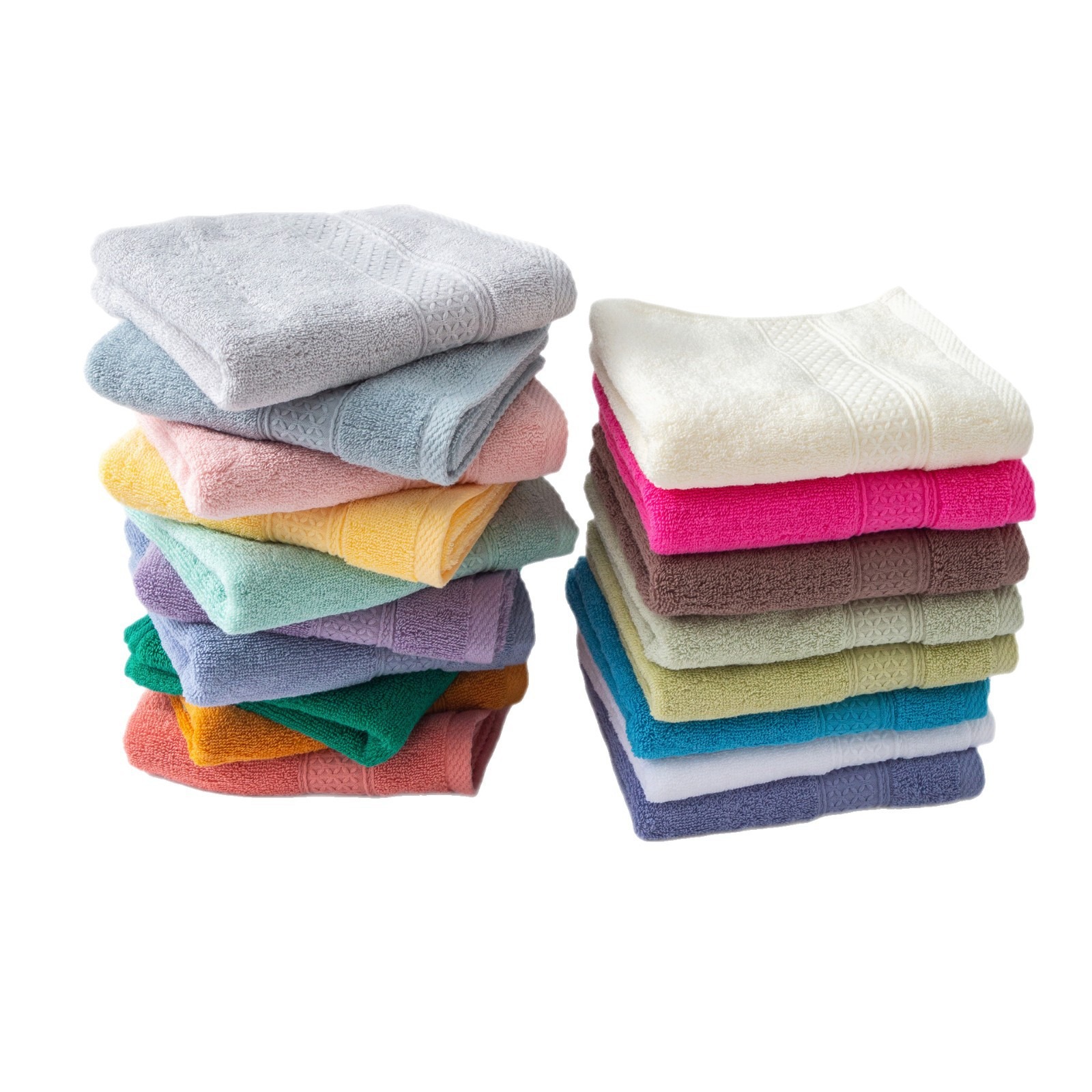 Futian set cotton absorbent bath towel, towel square towel, LOGO embroidery, three-piece set for export, in stock, available in custom sizes, cross-border Item Picture
