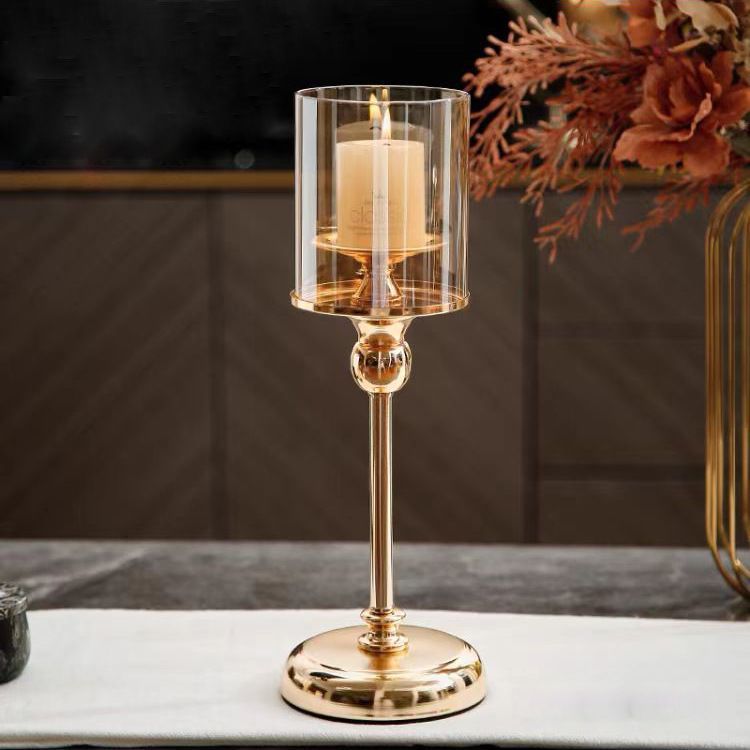 French high-end wedding style, light luxury, retro glass, silver candlestick, romantic dinner decoration, birthday and anniversary gift detail image 9