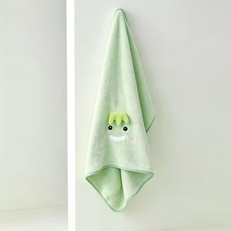 Futian coral fleece bath towel, cute animal large towel, absorbent, soft and non-shedding, student dormitory, home bathing details Picture