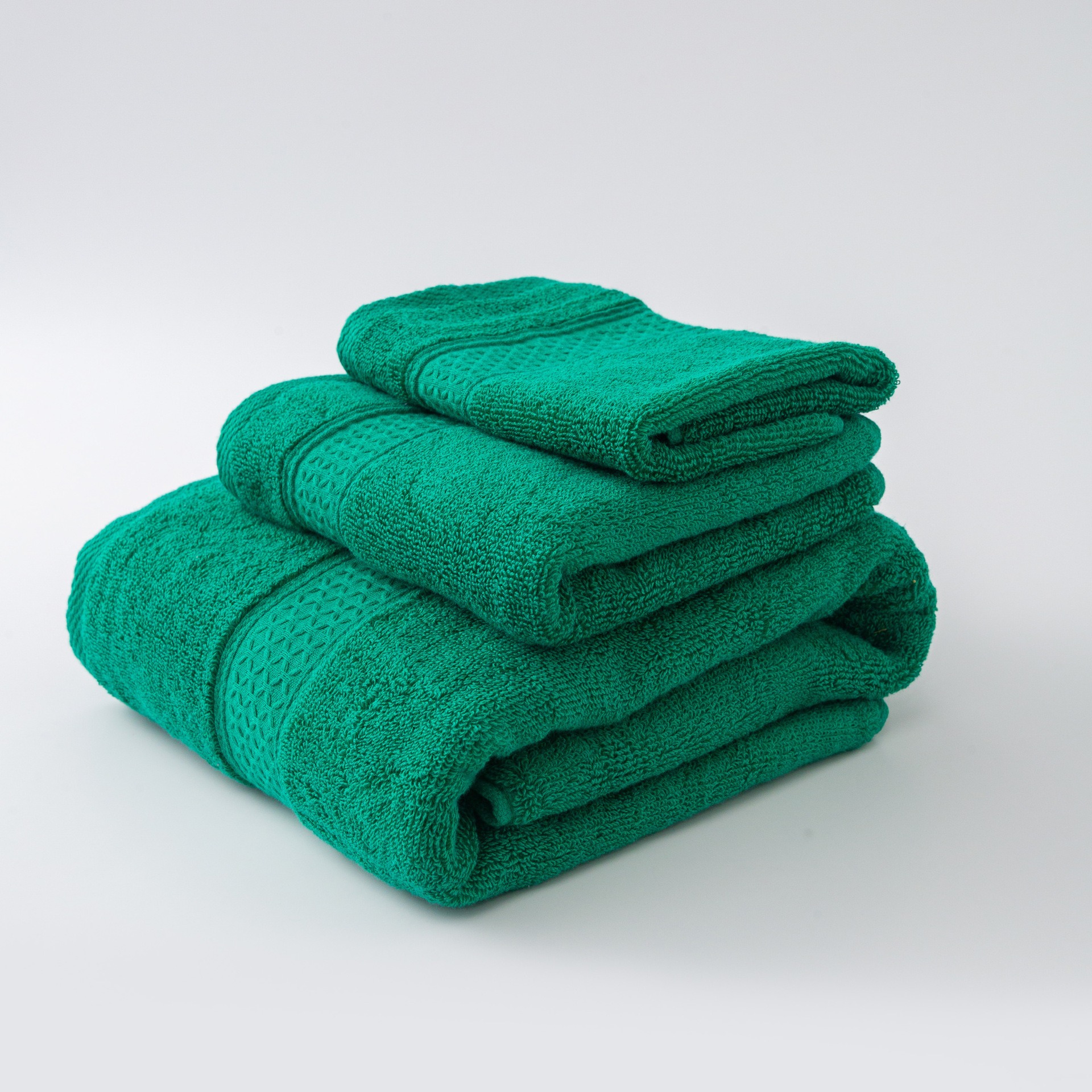 Futian set cotton absorbent bath towel, towel square towel, LOGO embroidery, three-piece set for export, in stock, available in custom sizes, cross-border details Picture
