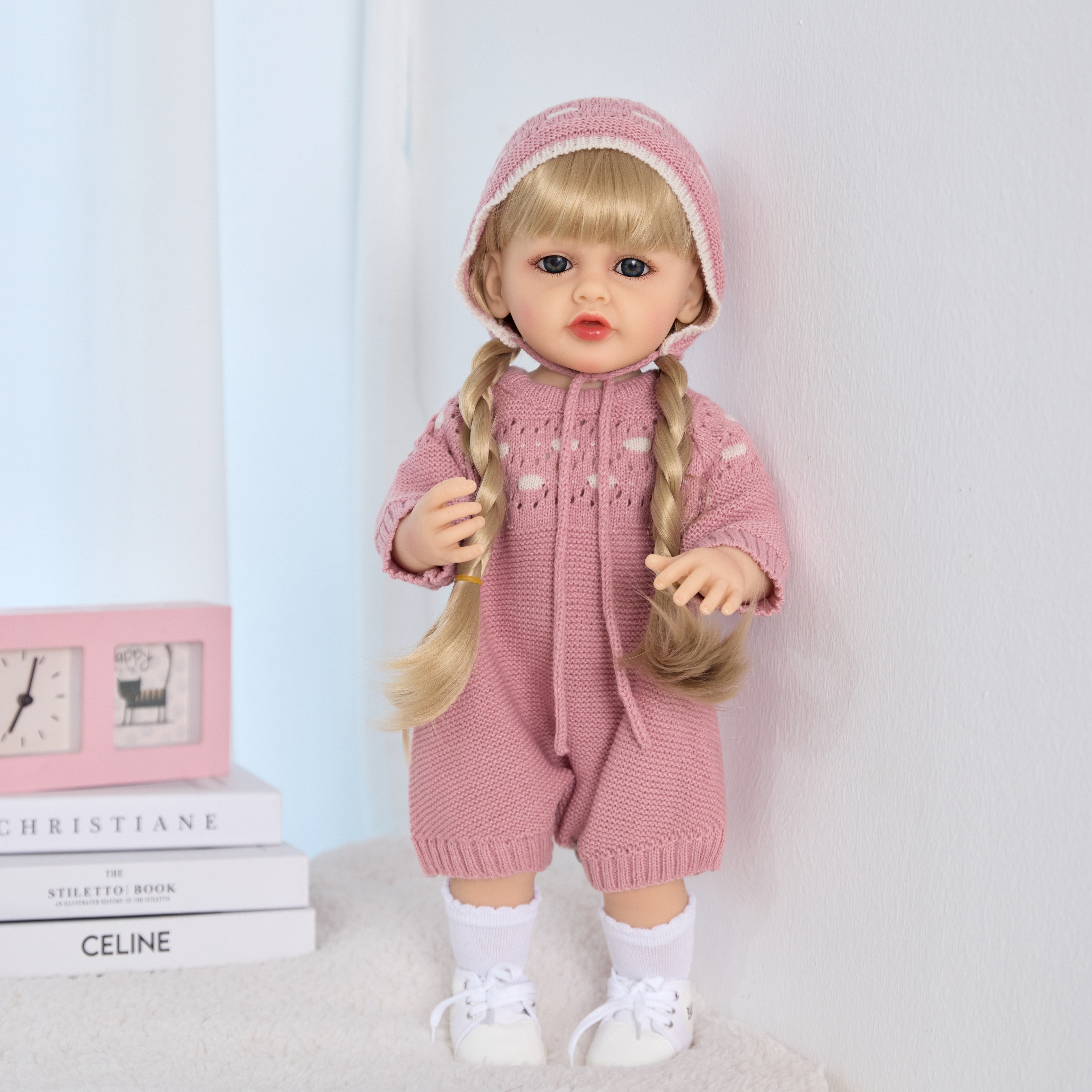 Amazon's best-selling 55-centimeter realistic reborn doll soft rubber vinyl doll toy sleeping cotton gift