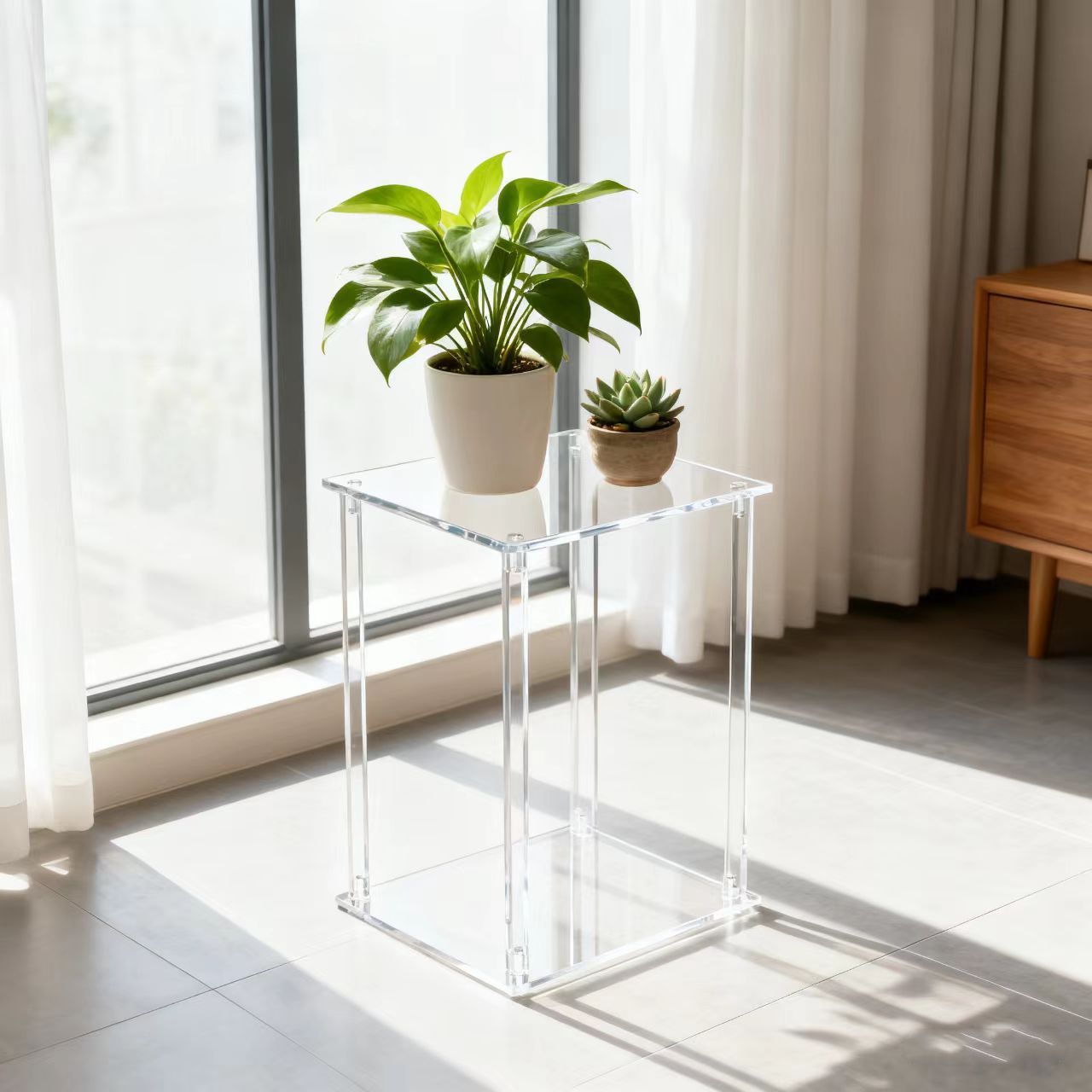 Solid thick-pole acrylic flower stand, wedding props, wedding scene store road guide, wedding festival restaurant display items Item Picture
