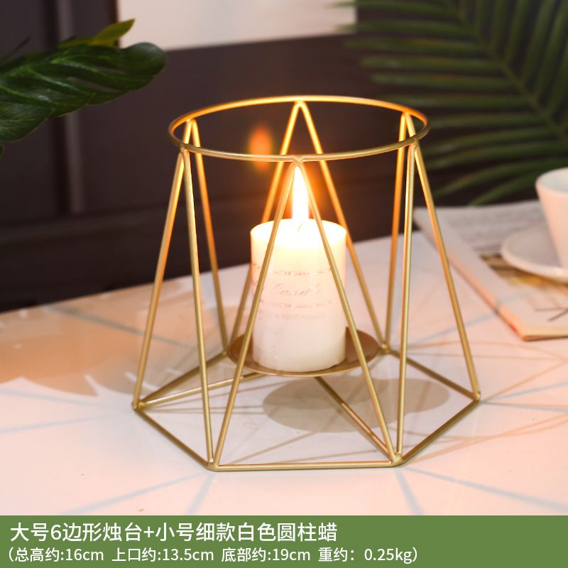 Candlelight dinner props, candle arrangement, romantic table decoration, metal candlestick ornaments, Nordic minimalist lamps, Valentine's Day detail image 8