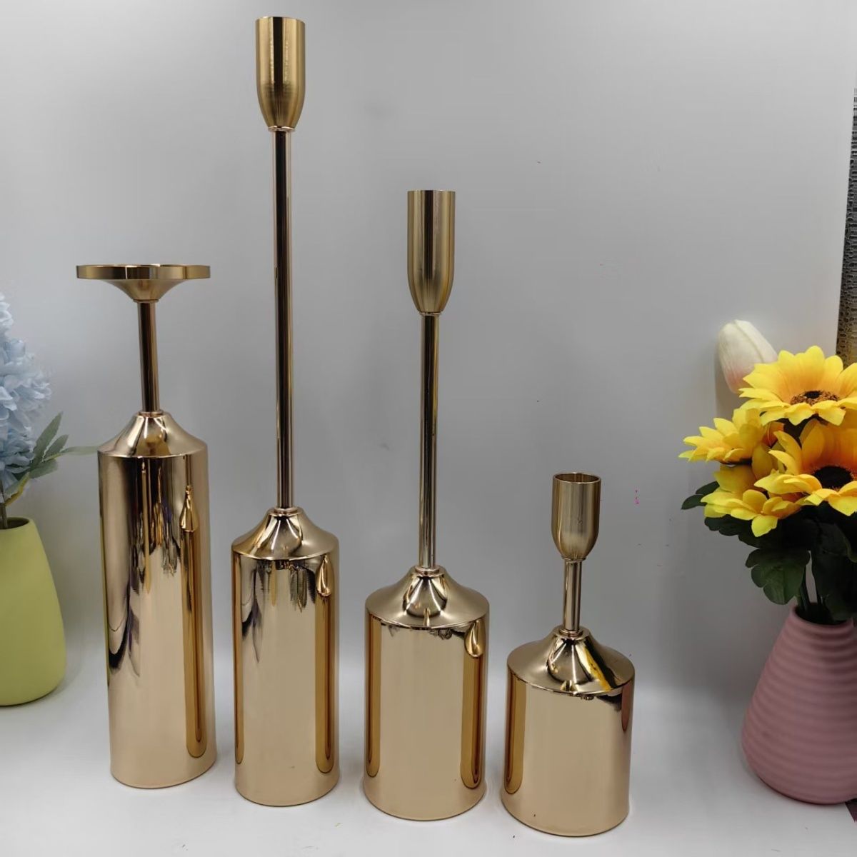 European and Nordic romantic metal candlesticks, electroplated ornaments, wedding candlelight dinner, wedding props, handicrafts, candlesticks detail image 10