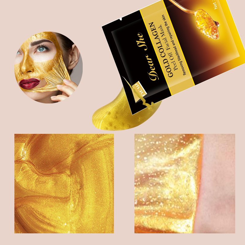 Dear Shek Golden Mask Collagen Blackhead Removal Peel-off Mask Nasal Mask Cross-border Wholesale Application Scenario