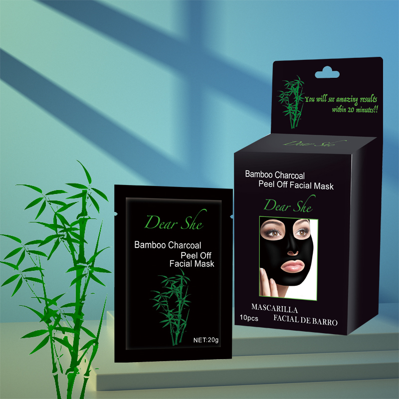 Dear She Bamboo charcoal peel-off mask: Remove blackheads, clean mud mask, shrink pores. Apply the mask details Picture