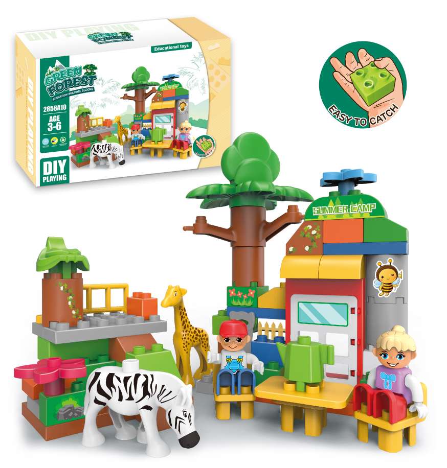 TL69921 Green Forest Compatible with Lego Large Blocks for Educational, educational and stress-Relieving (62PCS) Application Scenario