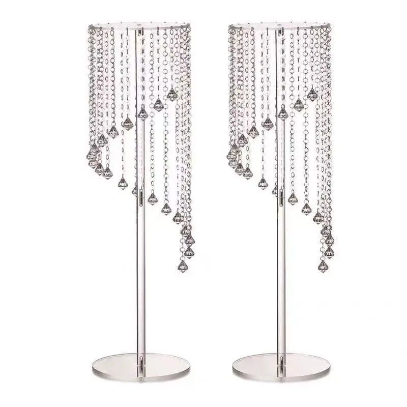 New wedding props: Acrylic rotating flower stand, candlestick, walkway guide, main table floral decoration, T-stage walkway guide Item Picture