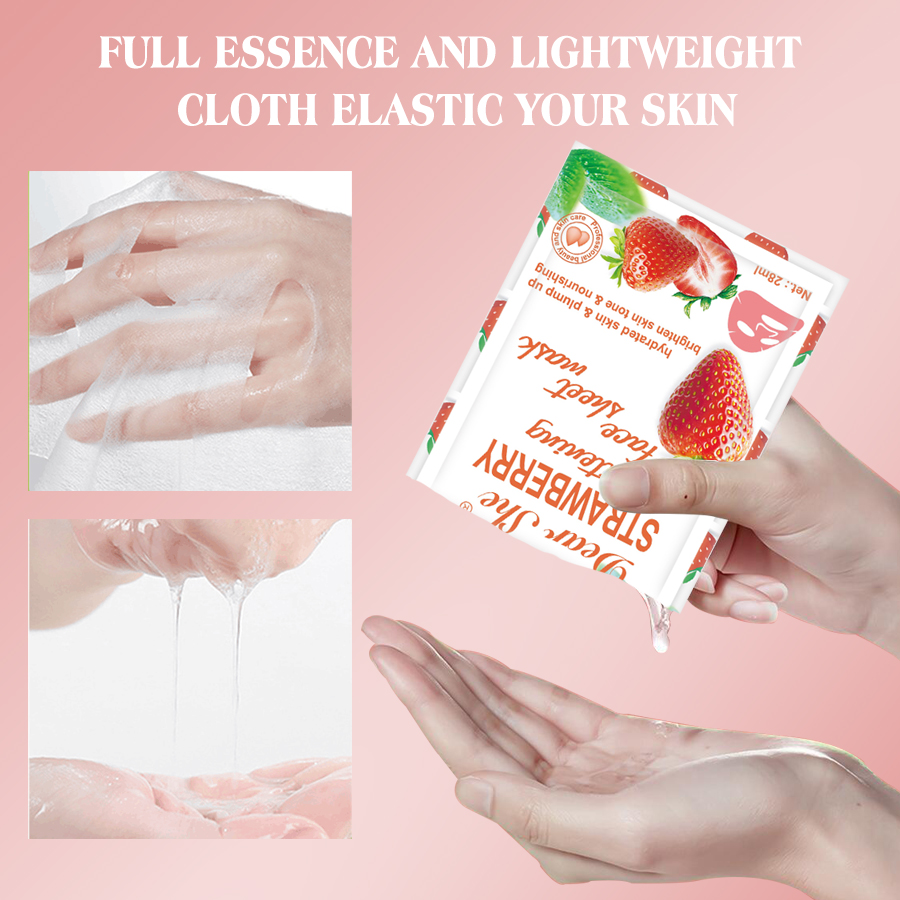 DEAR SHE Strawberry Moisturizing Mask Moisturizes, Hydrates and brightening Complexion Cross-border wholesale Application Scenario