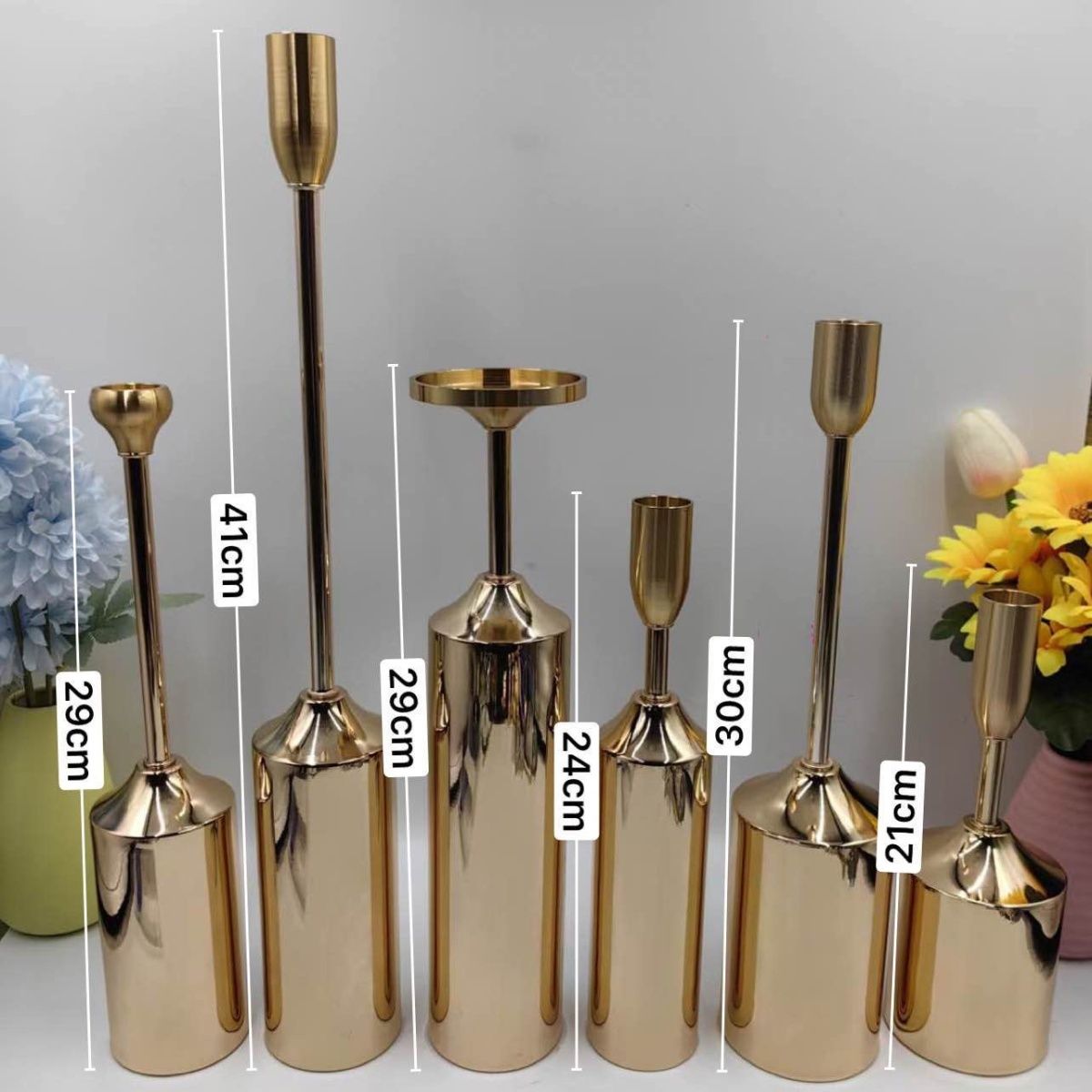 European and Nordic romantic metal candlesticks, electroplated ornaments, wedding candlelight dinner, wedding props, handicrafts, candlesticks detail image 7
