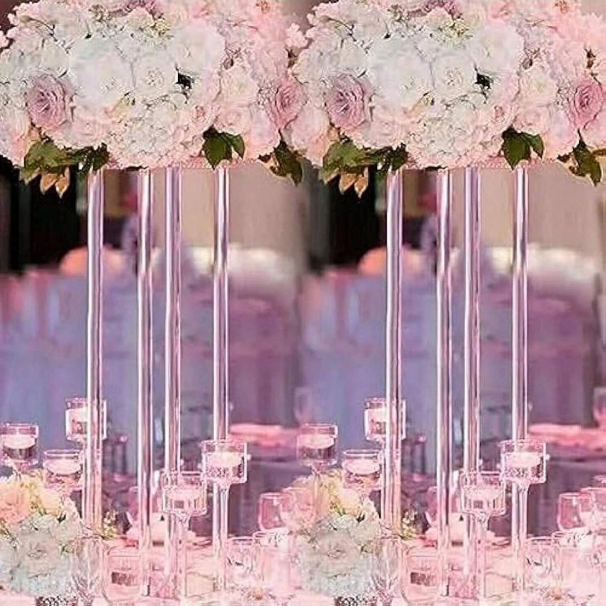 Solid thick-pole acrylic flower stand, wedding props, wedding scene store road guide, wedding festival restaurant display items detail image 8