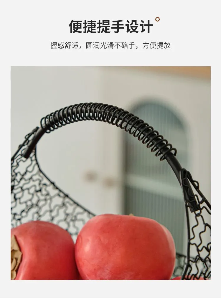 High-end internet-famous household living room fruit basket, high appearance level fruit basket, high-quality fruit basket, fashionable and versatile, commercial decorative fruit basket, random silk handcrafted detail image 10