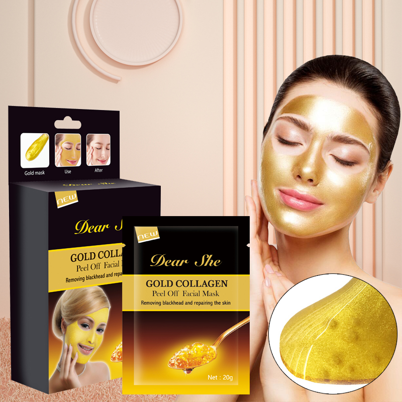 Dear Shek Golden Mask Collagen Blackhead Removal Peel-off Mask Nasal Mask Cross-border Wholesale details Picture