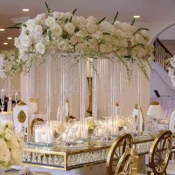 Solid thick-pole acrylic flower stand, wedding props, wedding scene store road guide, wedding festival restaurant display items detail image 7
