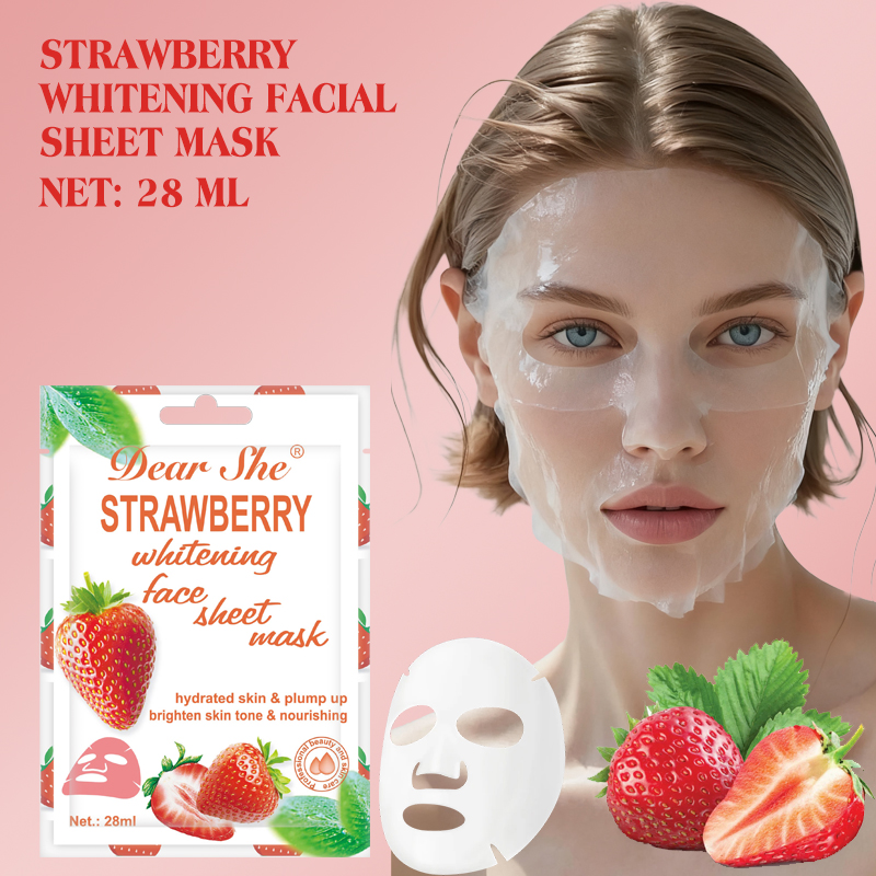 DEAR SHE Strawberry Moisturizing Mask Moisturizes, Hydrates and brightening Complexion Cross-border wholesale