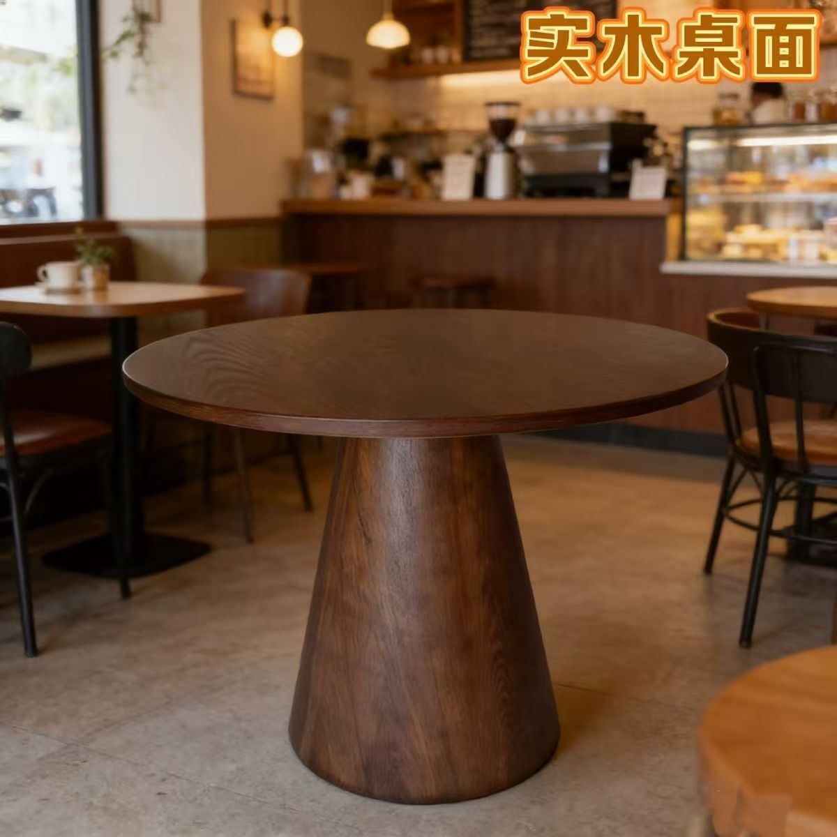 Coffee tables, hotel and homestay coffee tables, wholesale negotiation, simple solid wood round tables, coffee tables, bedside tables, wooden handicrafts, wooden ornaments Application Scenario