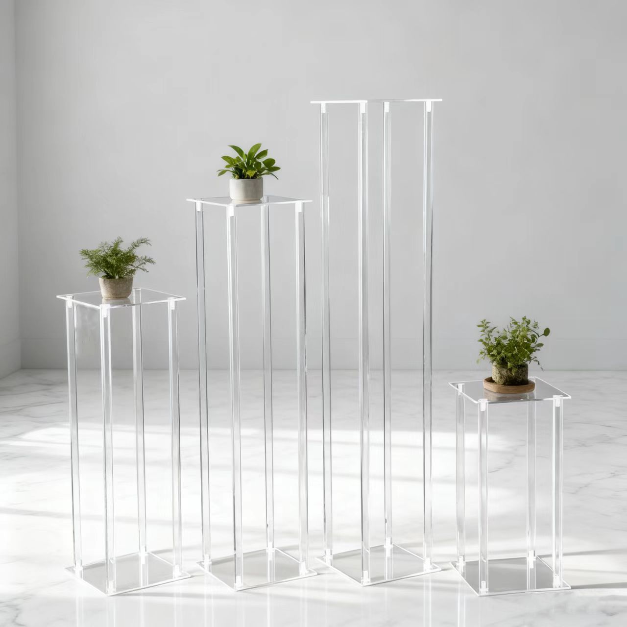 Solid thick-pole acrylic flower stand, wedding props, wedding scene store road guide, wedding festival restaurant display items