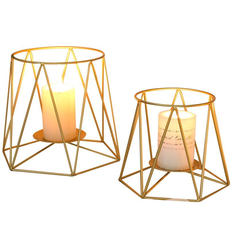 Candlelight dinner props, candle arrangement, romantic table decoration, metal candlestick ornaments, Nordic minimalist lamps, Valentine's Day detail image 9