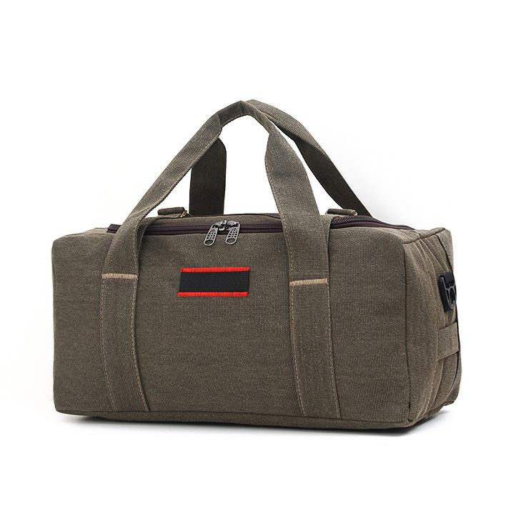Extra-large capacity canvas hand-held luggage bags, travel bags, moving large bags, outdoor self-driving packaging clothes, travel bags