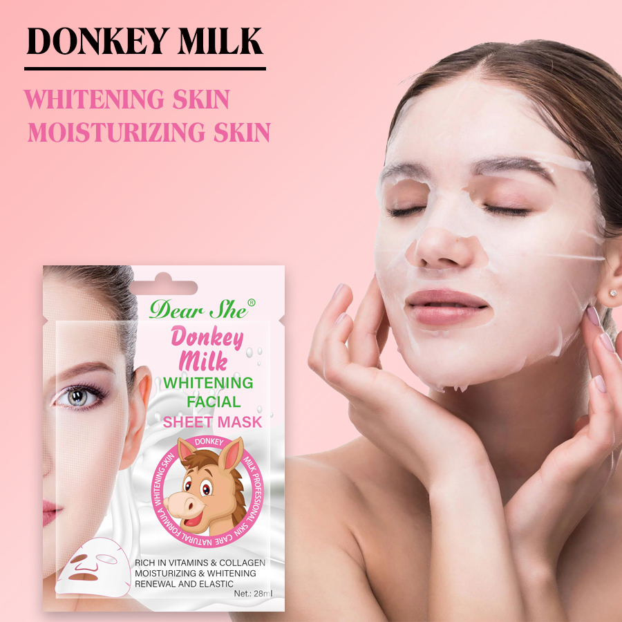 Dear she Donkey Milk Moisturizing, Brightening, Elastic and Moisturizing Mask Manufacturer Wholesale Custom Mask for cross-border bestsellers