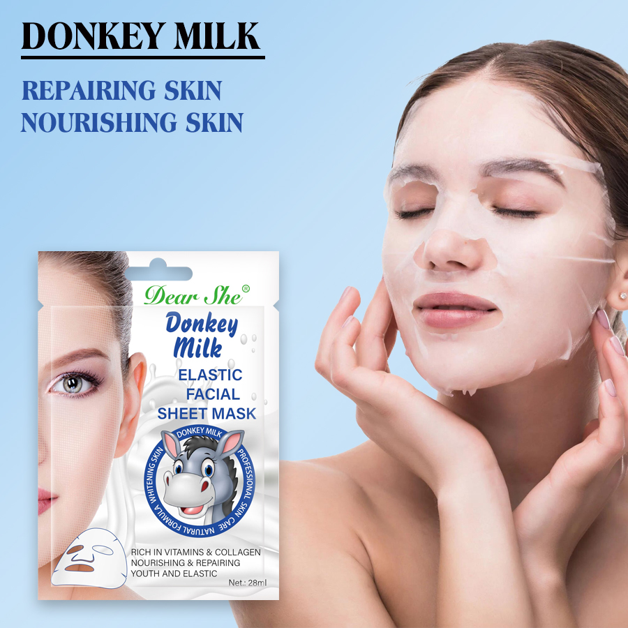 Dear she Donkey Milk Moisturizing Facial mask customized in full English by the manufacturer for cross-border export wholesale