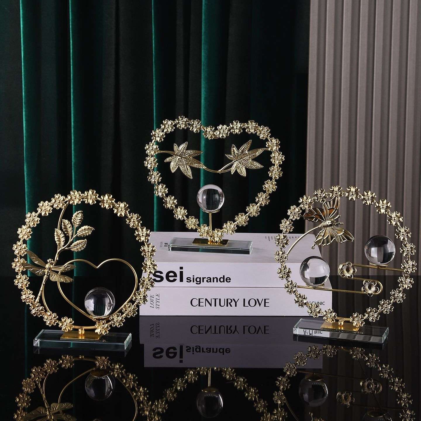 Light luxury cherry blossom high-end crystal ornaments, auspicious home hanging, exquisite decorative items for the living room and entrance hall detail image 8