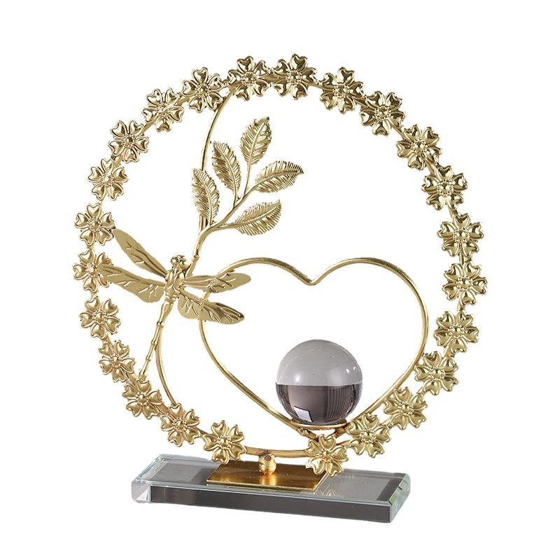 Light luxury cherry blossom high-end crystal ornaments, auspicious home hanging, exquisite decorative items for the living room and entrance hall detail image 10