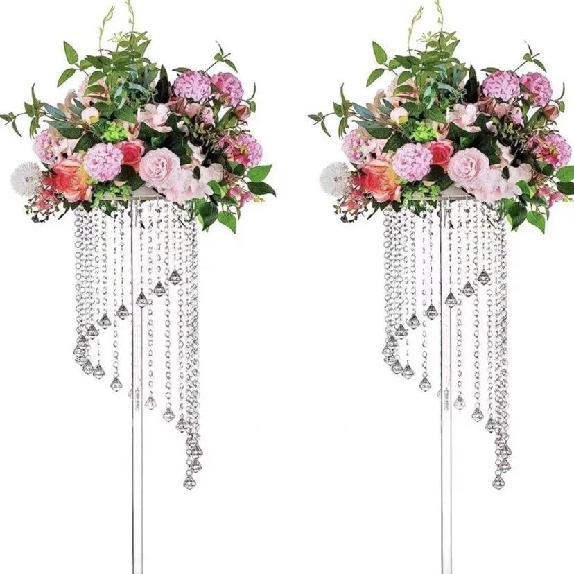 New wedding props: Acrylic rotating flower stand, candlestick, walkway guide, main table floral decoration, T-stage walkway guide Specification image