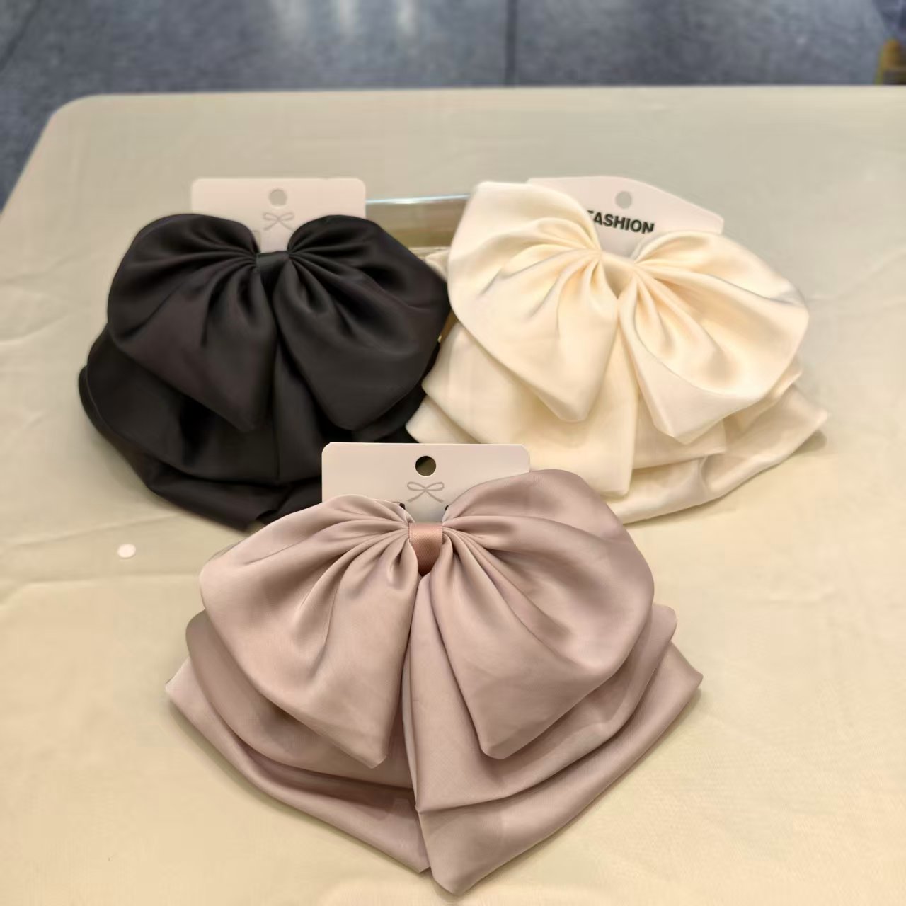 珍珠抓夹发夹发卡头饰饰品 优雅简约百搭抓髻固定法式蝴蝶结